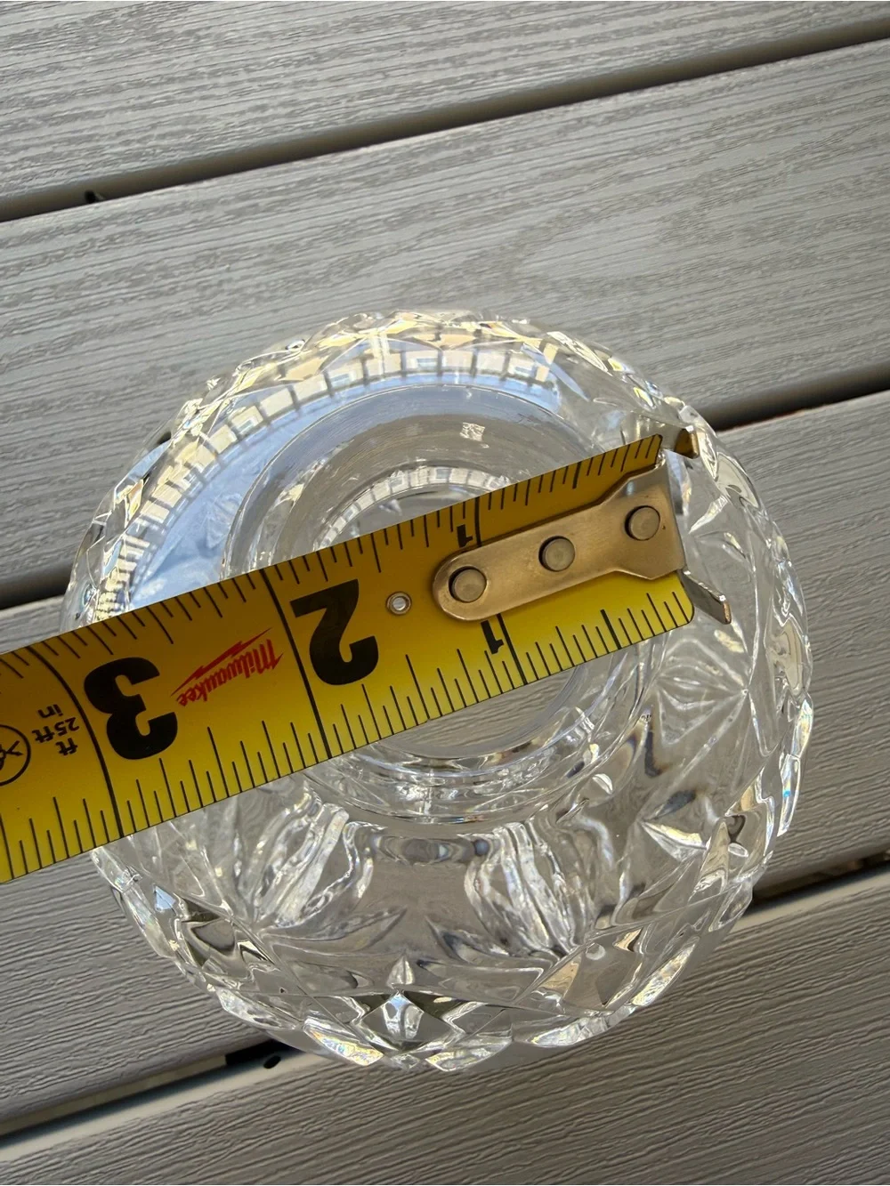 Vintage Pressed Glass Hurricane Lamp Shade Globe 2” Fitter Clear Replacement